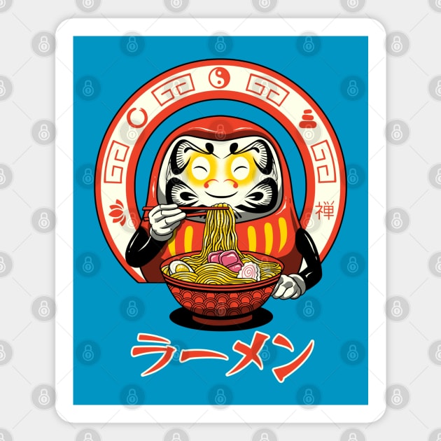 Daruma Zen Ramen Magnet by Vincent Trinidad Art